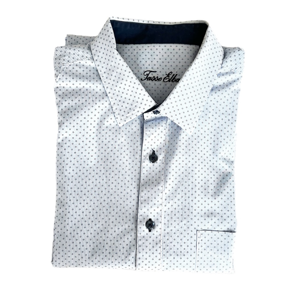 Tasso Elba Long Sleeve Button Down Shirt Size XL